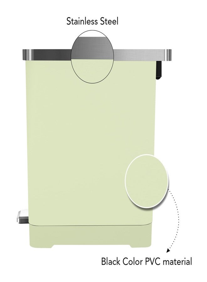 Obsessions EKO 10L Plastic Step Bin with Pedal,Waste Storage Trash Can, Green - Image 4